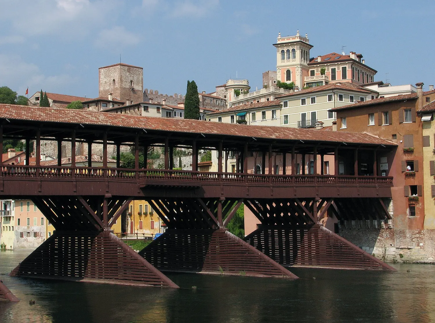 The Ponte degli Alpini in Bassano del Grappa, town of the 2017 conference where the Italy-Morocco Commission was born